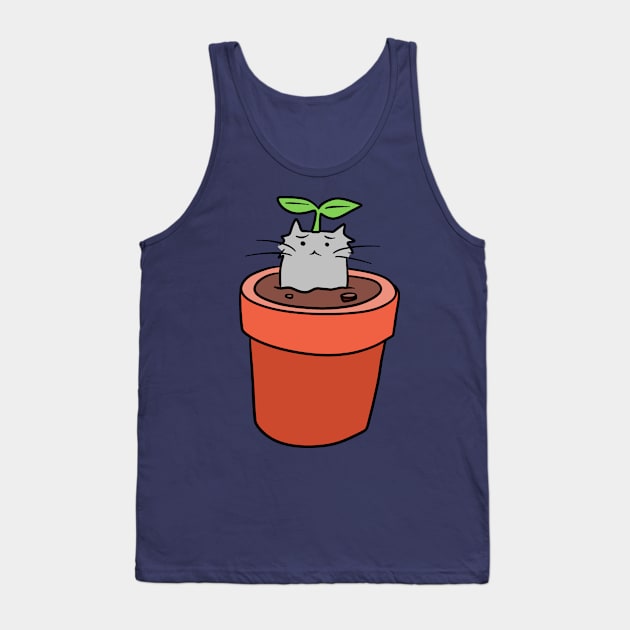 Cat Planter Tank Top by saradaboru